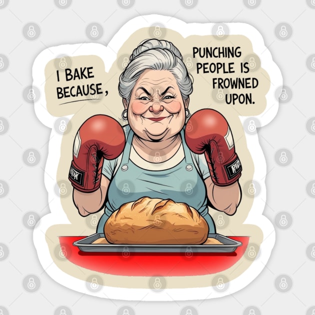 Bake Punch Sticker by faithfamilyhomedesigns